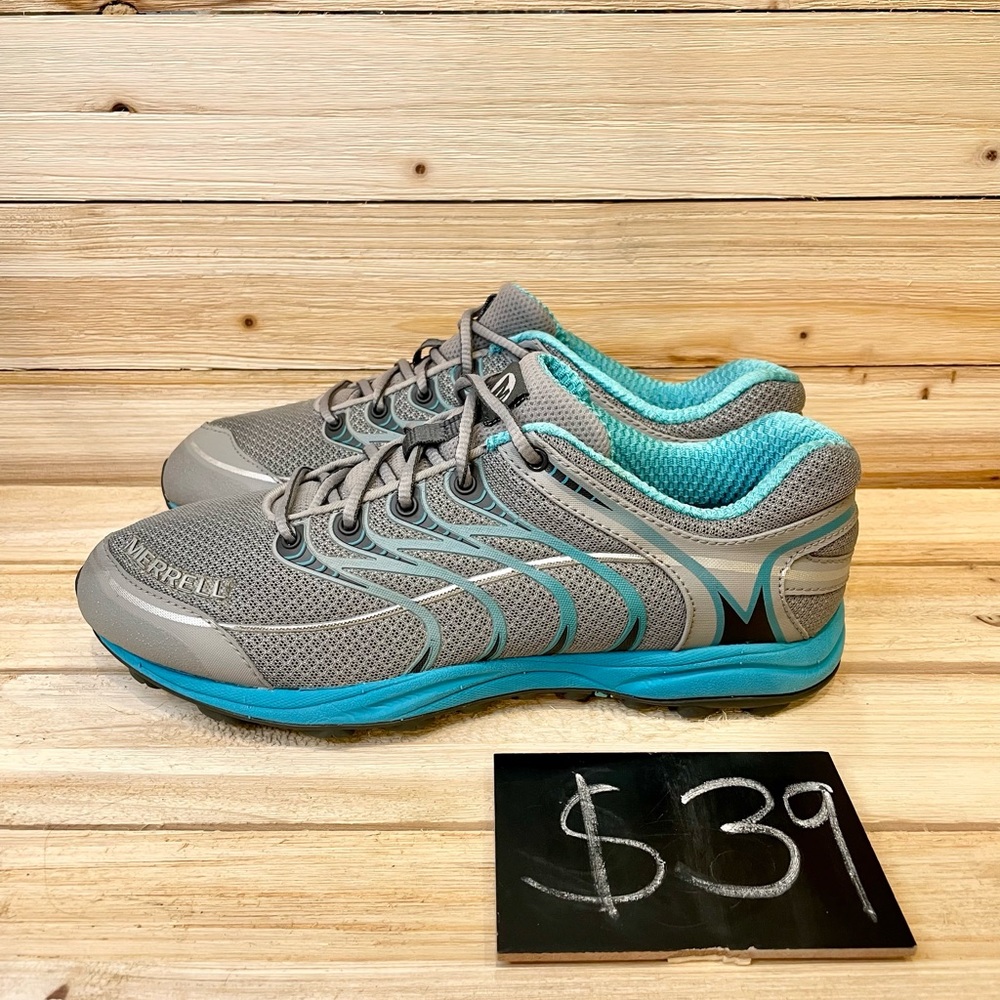 Merrell Gray and Teal Athletic Shoes